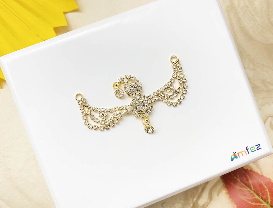 Golden White Stone Work Chandrika