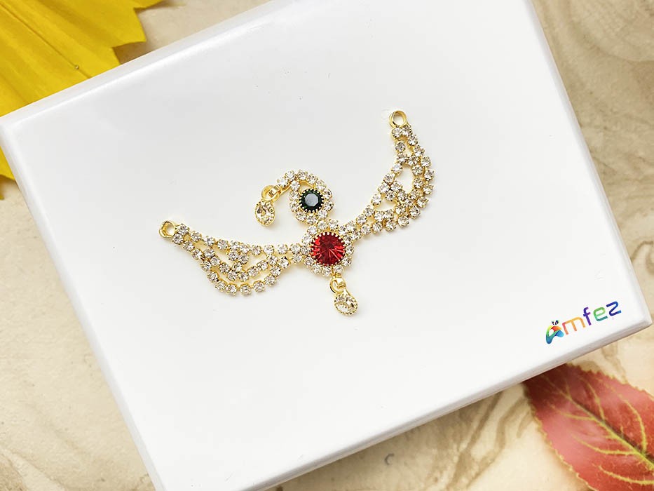 Golden Multi Stone Work Chandrika